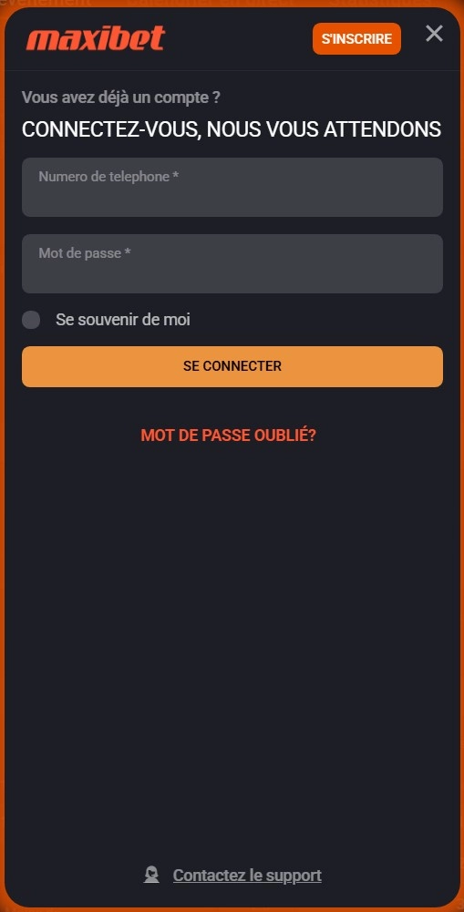 Inscription et connexion